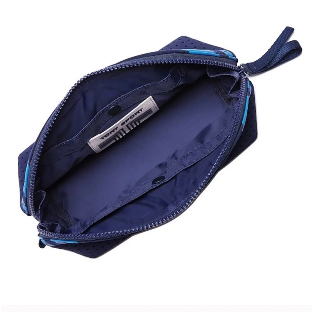 🆕 Tory Burch Tory Sport Chevron Cosmetic Case